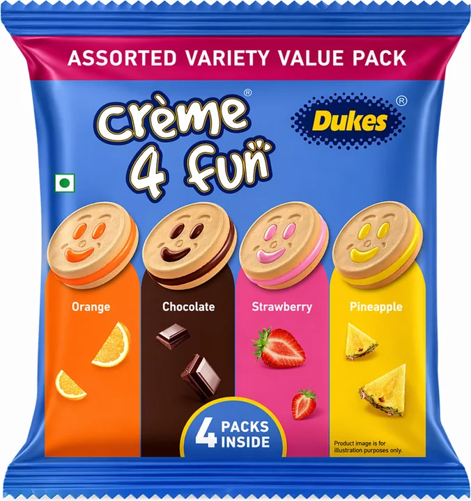 Dukes Creme 4 Fun Assorted, 360 g