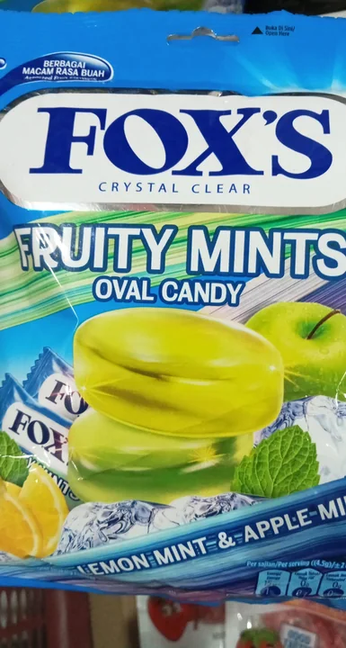 Fox's Oval Flowpack - Fruity Mints, 24 × 125 g