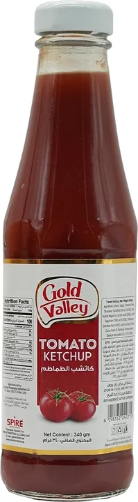 Gold Valley Tomato Ketchup Glass Bottle, 24 × 340 g