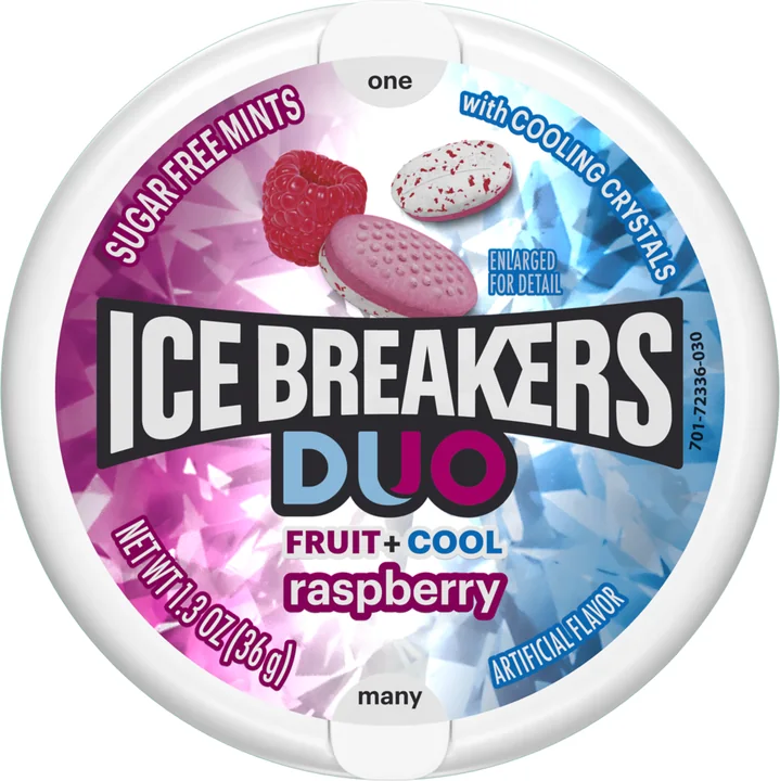 Ice Breakers Mint Raspberry Duo, 8 × 24 × 1.3 oz