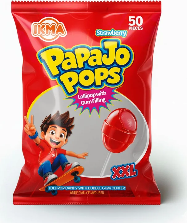IKMA Papajo Pops Strawberry Lollipop