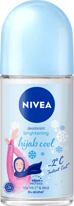 Nivea Deo Roll On - Brightening Hijab Cool (Women), 24 × 50 ml