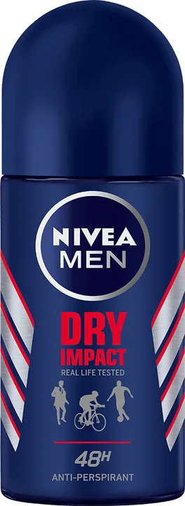 Nivea Deo Roll On - Dry Impact (Men), 24 × 50 ml