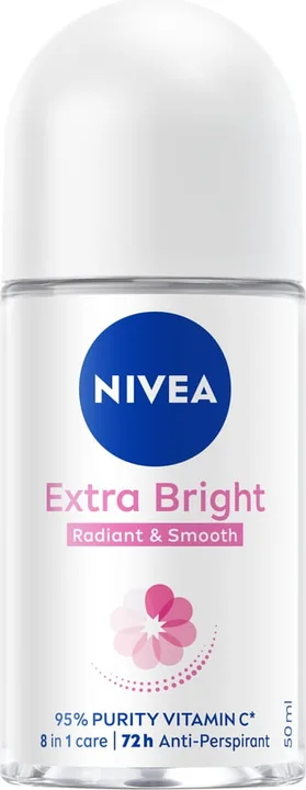 Nivea Deo Roll On - Extra Brightening (Women), 24 × 50 ml
