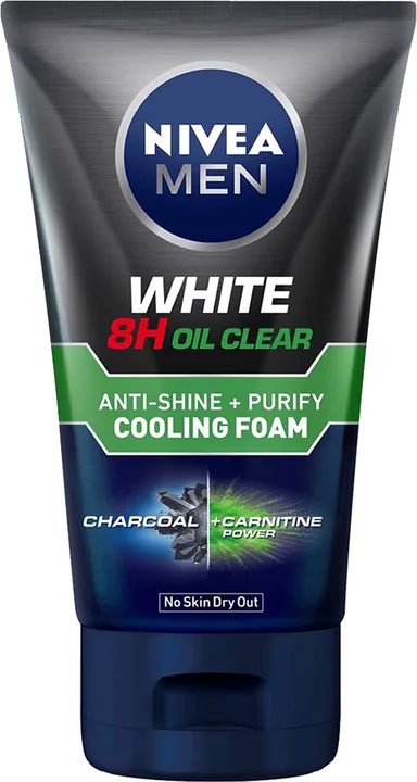 Nivea Men White Oil Clear Anti Shine + Purify Cooling Facial Foam, 24 × 100 ml