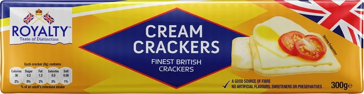 Royalty Cream Crackers, 18 × 300 g