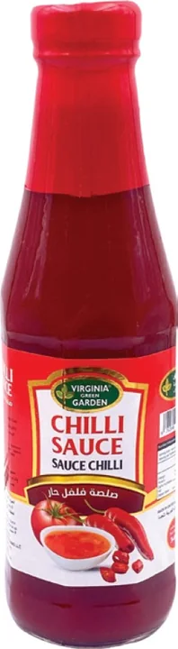 Virginia Green Garden Chilli Sauce - Glass, 24 × 340 g