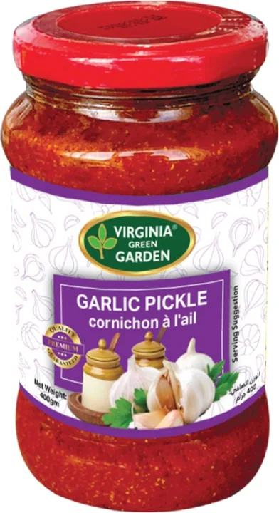 Virginia Green Garden Garlic Pickle, 12 × 400 g