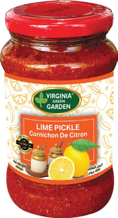 Virginia Green Garden Lime Pickles, 12 × 400 g
